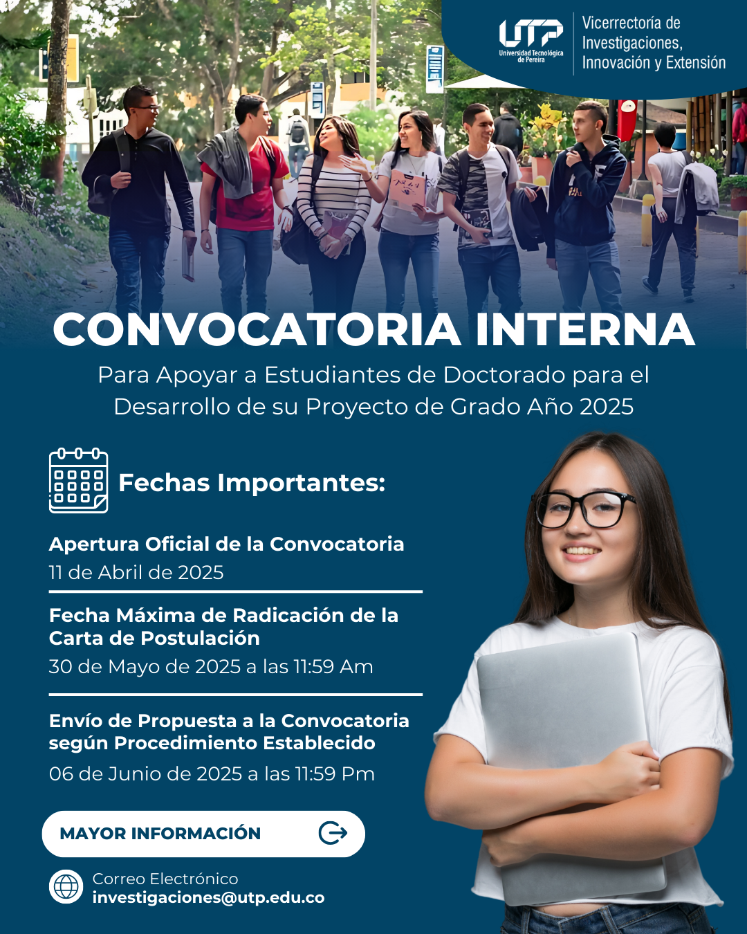 CONVOCATORIA INTERNA PARA APOYAR A ESTUDIANTES DE DOCTORADO PARA EL ...