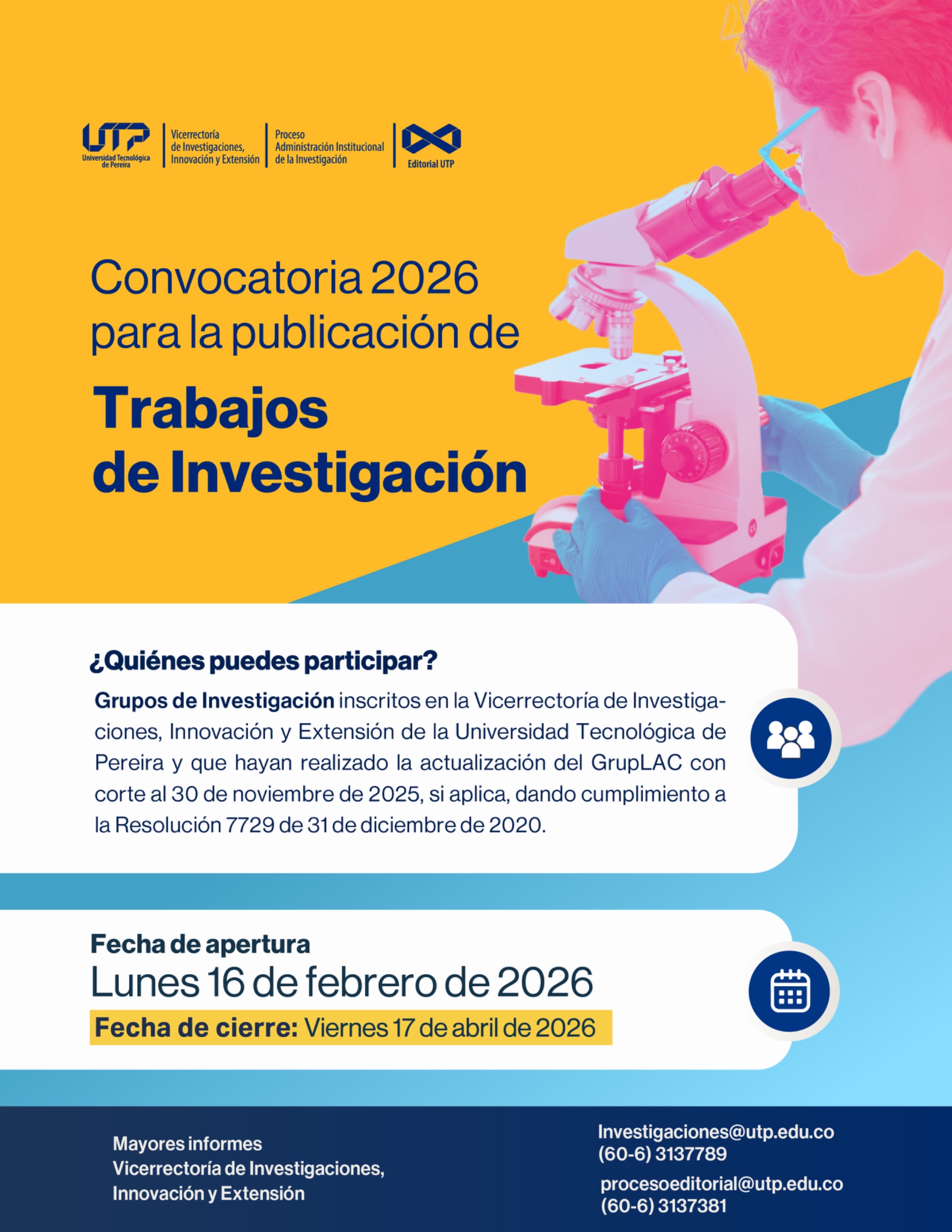 CONVOCATORIA INTERNA PARA FOMENTAR LA PUBLICACIÓN DE LIBROS RESULTADO ...